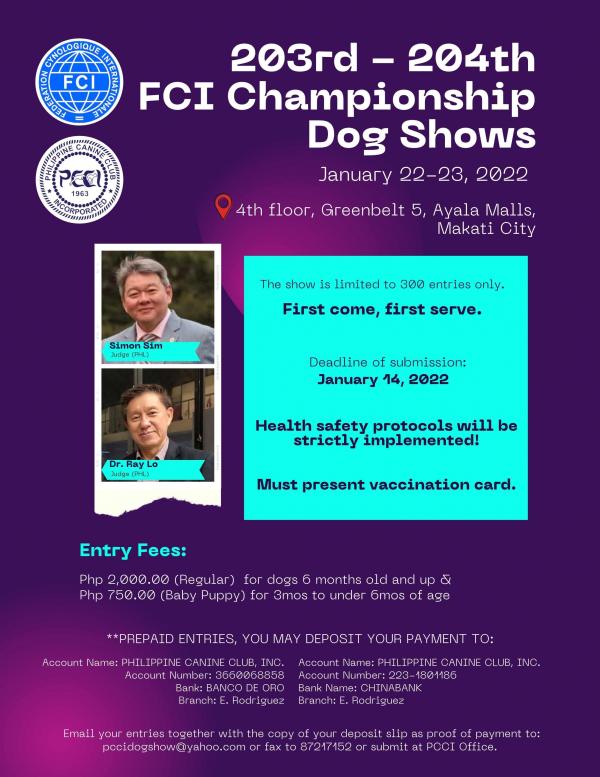 203rd 204thFCI Championship Dog Shows 1